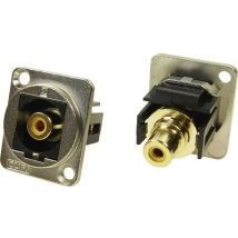 Adattatore da pannello rca Presa a rca Presa Giallo Adattatore incasso CP30232M CP30232M Cliff Contenuto: 1 pz.