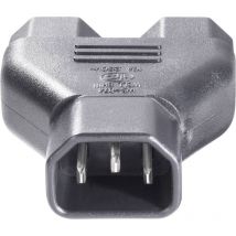 073331 Adattatore iec Spina iec C14 - Presa iec C13, Presa iec C13 Nero 1 pz. - Bkl Electronic