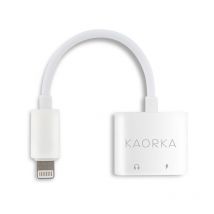 Adattatore Lightning / Jack 3,5mm 2 in 1 - Bianco - kaorka