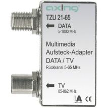 Adattatore multimedia per antenna – 5-862 MHz – 85-862 MHz TV – 5-1000 MHz DATA – 3,5 dB – Axing
