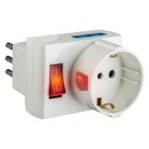 Adattatore pluristandard salvaspazio 10A bianco
