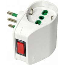 Adattatore presa doppia con interruttore automatico