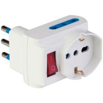Adattatore pluristandard salvaspazio 16A bianco