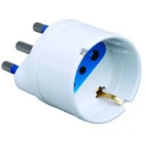 Adattatore riduttore schuko spina bianco 16A