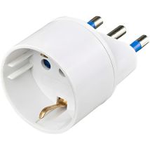 Adattatore Schuko Presa 2p+t Spina S17 16a 250v Bianco