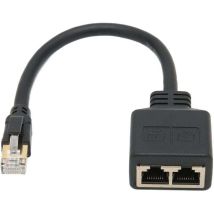 Adattatore Splitter Rj45, Adattatore Splitter Ethernet Da 1 A 2 Porte Di Rete Rj45, Adattatore Splitter Per Cavo Di Rete Cat8 Per Casa E Ufficio