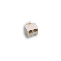 Adattatore telefonico modulare da spina plug 6/4c a 2 prese plug 6/4c Fanton 22350