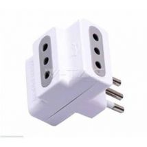 Adattatore triplo 10a 2p+t - presa 10a 2p+t - colore nero
