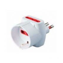 Materiale elettrico adattatore triplo spina 2p+t presa bipasso 2p+t con schuko rs78045t - Rosi