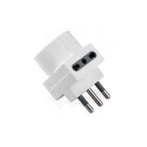 Adattatore Triplo Presa Schuko + 16A Bipasso P17/11 - Spina 16A S17 Bianca