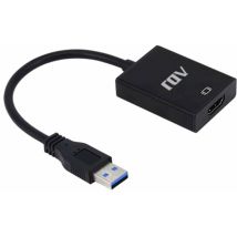 Adattatore usb 3.0-HDMI m/f bk con cavo ADJ