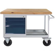3 Schubladen Tischwagen Werkbank Wagen l 1300 x b 600 x h 827 mm max. 500 kg - ADB