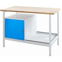 Werkbank Eko 1 Tür L1200xb600xh825mm Ral7035/5012 Arbeitstisch Werktisch - Adb