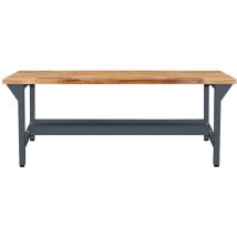 Werkbank Werktisch Grundmodell B1500xT750xH850mm RAL7016 Arbeitstisch - ADB