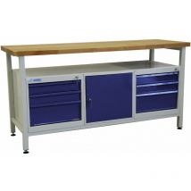 ADB - Werkbank Werktisch Werkstatt Arbeitstisch Werkzeugtisch 1700x600x840 mm