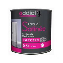 Laque glycéro satinée 0.5L blanche.