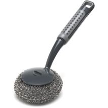 Addis Comfigrip Detersivo Paglietta Scrub Manico Lungo, Metallizzato Grafite, 26 X 10 X 12 Cm