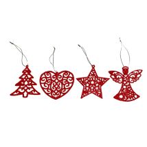 Giocoplast Natale - Addobbo Glitter Rosso 10 Cm, Modelli Assortiti Prezzo Caduno