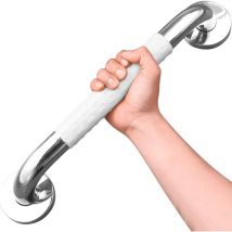 KZQ - Adecuado para baño, inodoro para niños/ancianos, mango blanco antideslizante con luz fluorescente (40 cm)