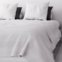 Jeté de lit ou canapé 220x240 cm adele blanc, par Soleil d'ocre