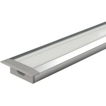 Mengual - Profil Adelpho sans diffuseur Noir 2m - adelpho - Profil encastrable pour bande led jusqu'à 20W/m