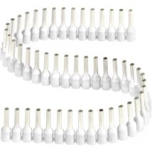 Vogt Verbindungstechnik 460208.00050 Aderendhülse 0.75 mm² Teilisoliert Weiß 50 St.