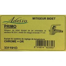 331191O - Bidetmischer - Chrom + Gold - Adesio