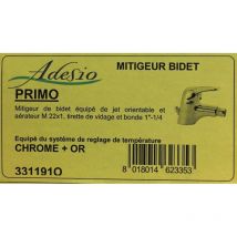 Adesio - 331191O - Mitigeur bidet - chrome + or