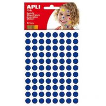 Bs. 6fg etichette adesive cerchi 10mm. blu x1