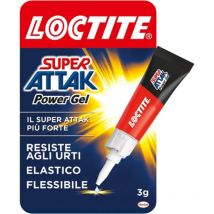 Super Attak Power Gel adesivo gel istantaneo 3 gr per gomma plastica resistente all'acqua