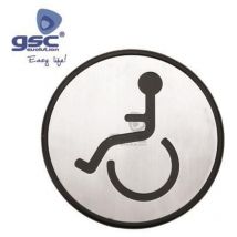 GSC - Adesivo per disabili simbolo bagno Ø97mm 003301398