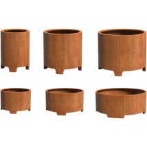 Adezz Circum Mit Füßen Pflanzgefäß Aus Corten-stahl Pflanzkübel Blumentopf