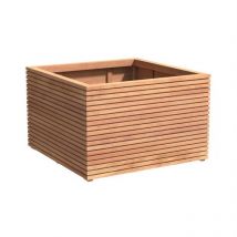 Pflanzgefäß Malaga Rhombus quadrat/rechteck aus Garapa-Hartholz Pflanzkübel 120x120x74,6 cm - Adezz