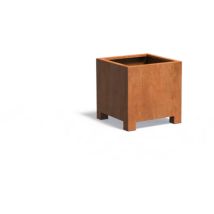 Adezz - Pflanzgefäß Carrez Mit Füßen Aus Corten-stahl Pflanzkübel Größe 70x70x70 Cm