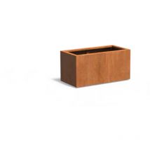 Pflanzgefäß Carrez Standard Rechteck Aus Corten-stahl Pflanzkübel Größe 100x50x50xcm - Adezz