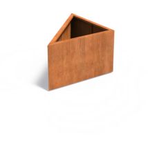 Pflanzkübel Triangle aus Corten-Stahl Pflanzgefäß Größe 100x100x60 cm - Adezz