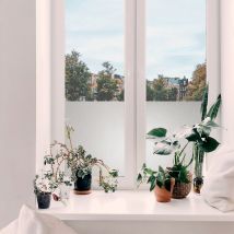 Transform - Adhésif décoratif pour vitre Basic opaque uni 200 x 67,5cm Blanc