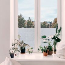 Adhésif décoratif pour vitre Nuages opaque 200 x 67,5cm Blanc
