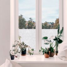 Adhésif décoratif pour vitre Papier de Riz opaque 200 x 45cm Blanc