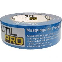 Adhésif masquage de précision large Outilpro ruban pour surfaces délicates 38 mm x 50 m