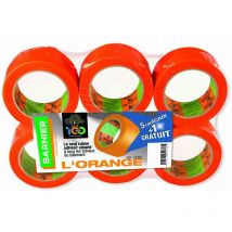 Lot 5+1 Adhesif orange multi-usages 33mm x 50m Barnier