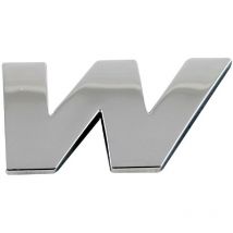 Adnauto - Adhesif Sticker 3D Chrome - Lettre w - 23x27mm