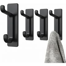 Adhesive Wall Hook, Bathroom Towel Holder, Kitchen Tea Towel Hook, Adhesive Coat Hook, Wall Attachment Without Drilling, Waterproof, Rustproof,