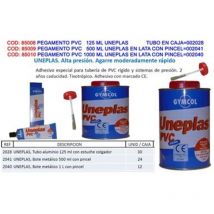Pegamento Cola pvc 500ml Uneplas con Pincel Gymcol