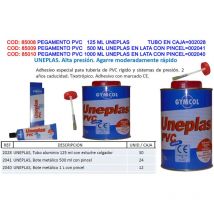 Adhesivo pvc Gymcol 125ml Uneplas Tubo 002028