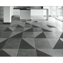 Adhésif carrelage sol Polvica x2, 30x30 cm - Parfait pour homestaging et rénovation intérieure