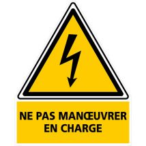 ETIQUETTE PHOTOVOLTAIQUE NE PAS MANOEUVRER EN CHARGE (C1208). A l'unité . - A l'unité