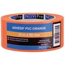 Novipro - adhésif - pvc orange - 33 mètres x 50 mm 171743