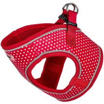 Adjustable Dog Puppy Pet Fabric Harness Soft Comfortable Mesh Vest Breathable - Polka Dot - X-Small