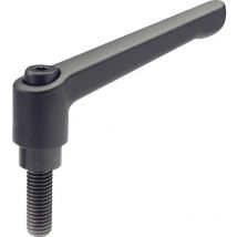 Otto Ganter Gmbh&co.kg - Ganter GN300-78-M10-32-SW Adjustable Hand Lever Black, Male